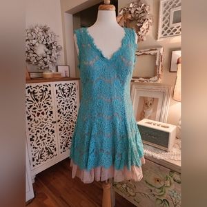 Betsy & Adam Cocktail Dress with Tulle Size 12 NWT
